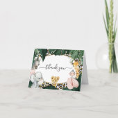 Verjaardagskaart 'Wild Safari Jungle Animals' beda Bedankkaart (Voorkant)