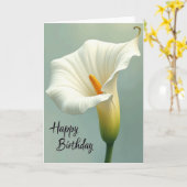 Verjaardagskaart Witte Bloem Kaart (Gele Bloem)
