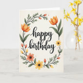 Verjaardagskaart Zoet Kaart (Gele Bloem)
