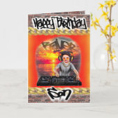 Verjaardagskaart zoon kaart (Gele Bloem)