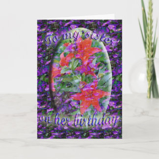 Verjaardagskaart zuster kaart