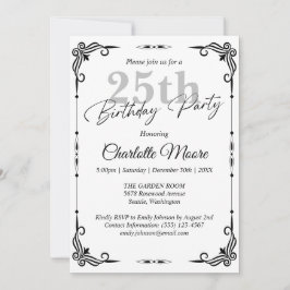 Verjaardagskaart Zwart en Wit Modern voor elke Lee Kaart