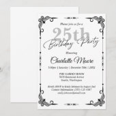 Verjaardagskaart Zwart en Wit Modern voor elke Lee Kaart (Voorkant / Achterkant)