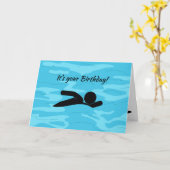 Verjaardagskaart Zwem Sport Ontwerp Kaart (Gele Bloem)