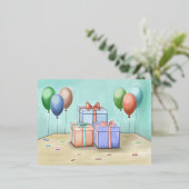 Verjaardagskaartdozen Folie Feestdagen Briefkaart (Staand Voorkant)