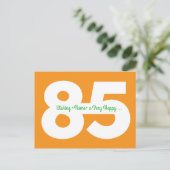 Verjaardagskaarten 85 jaar - Oranje en Groen Briefkaart (Staand voorkant)