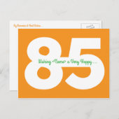 Verjaardagskaarten 85 jaar - Oranje en Groen Briefkaart (Voorkant / Achterkant)