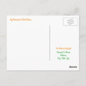 Verjaardagskaarten 85 jaar - Oranje en Groen Briefkaart (Achterkant)