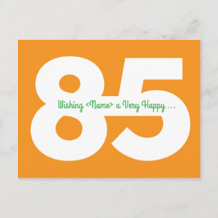 Verjaardagskaarten 85 jaar - Oranje en Groen Briefkaart