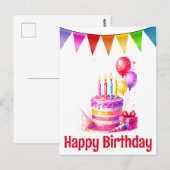Verjaardagskaarten Briefkaart (Voorkant / Achterkant)