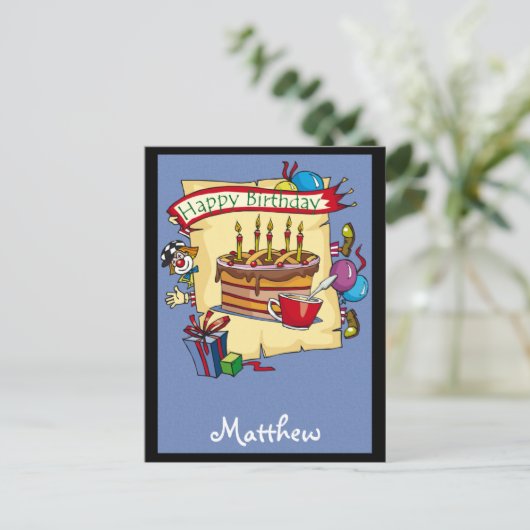  verjaardagskaarten briefkaart (Staand voorkant)