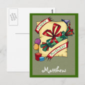 verjaardagskaarten briefkaart (Voorkant / Achterkant)