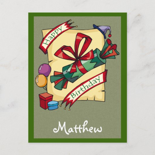 verjaardagskaarten briefkaart (Voorkant)