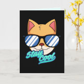 VERJAARDAGSKAARTEN COOL CAT KIDS KAART (Gele Bloem)
