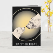 Verjaardagskaarten Custom Polar Beer Wenskaart Kaart (Gele Bloem)