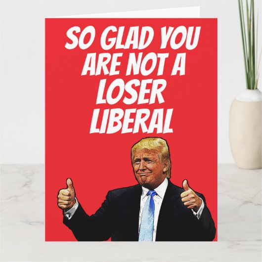 VERJAARDAGSKAARTEN DONALD TRUMP GRAPPIG KAART (Voorkant)
