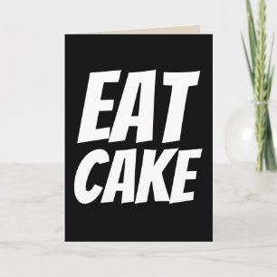 VERJAARDAGSKAARTEN EET TAART GRAPPIG KAART