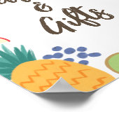 Verjaardagskaarten en -cadeaus voor zomerfruit poster (Hoek)