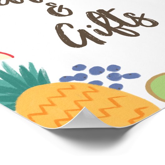 Verjaardagskaarten en -cadeaus voor zomerfruit poster (Hoek)