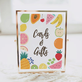 Verjaardagskaarten en -cadeaus voor zomerfruit poster