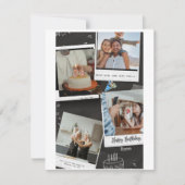 Verjaardagskaarten foto vierkante vorm collage (Voorkant)