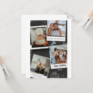 Verjaardagskaarten foto vierkante vorm collage