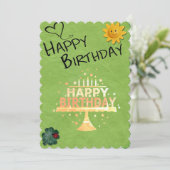 Verjaardagskaarten / gelukkige verjaardag kaart (Staand voorkant)