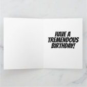 VERJAARDAGSKAARTEN MET DONALD TRUMP GRAPPIG GROTE  KAART (Binnen)