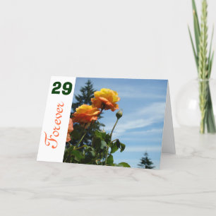 Verjaardagskaarten Oranje Rozen 29 Voor altijd neg Kaart