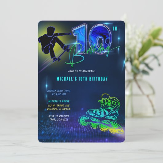 Verjaardagskaarten voor 10 jaar oud Jongens Kaart (Staand voorkant)