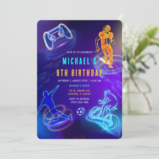 Verjaardagskaarten voor 8 jaar oud Jongens Kaart (Staand voorkant)