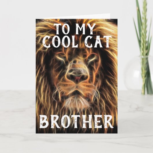 VERJAARDAGSKAARTEN VOOR COOLE KAT BROER KAART (Voorkant)