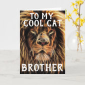 VERJAARDAGSKAARTEN VOOR COOLE KAT BROER KAART (Gele Bloem)