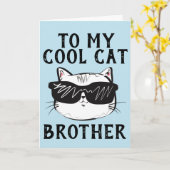 VERJAARDAGSKAARTEN VOOR COOLE KAT BROER KAART (Gele Bloem)