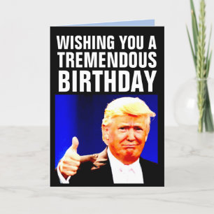 VERJAARDAGSKAARTEN VOOR DONALD TRUMP MET BIGLY GRO FEESTDAGEN KAART