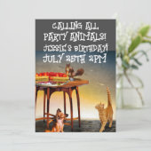 VERJAARDAGSKAARTEN VOOR FEESTBEESTEN KAART (Staand voorkant)