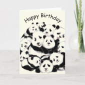Verjaardagskaarten voor gelukkige panda's kaart (Voorkant)