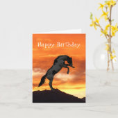 Verjaardagskaarten voor het fokken van paarden kaart (Gele Bloem)