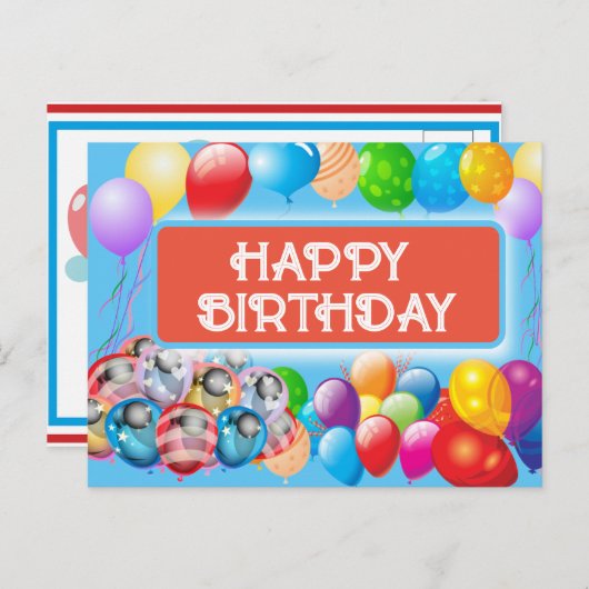 verjaardagskaarten voor kinderen ansichtkaart briefkaart (Voorkant / Achterkant)