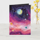 Verjaardagskaarten voor kinderen die van de ruimte kaart (Gele Bloem)