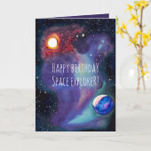 Verjaardagskaarten voor kinderen die van de ruimte kaart (Gele Bloem)