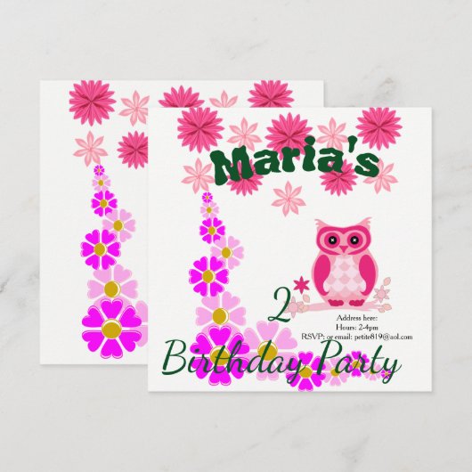 verjaardagskaarten voor kinderen kaart (Voorkant / Achterkant)