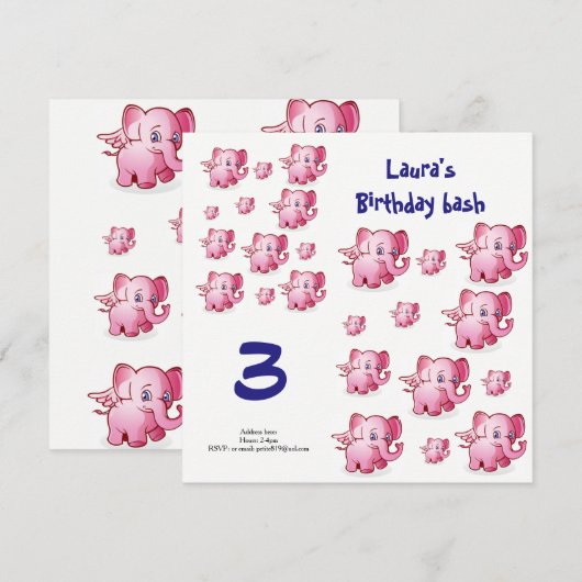 verjaardagskaarten voor kinderen kaart (Voorkant / Achterkant)