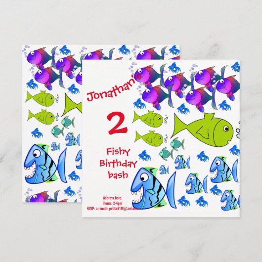 verjaardagskaarten voor kinderen kaart (Voorkant / Achterkant)