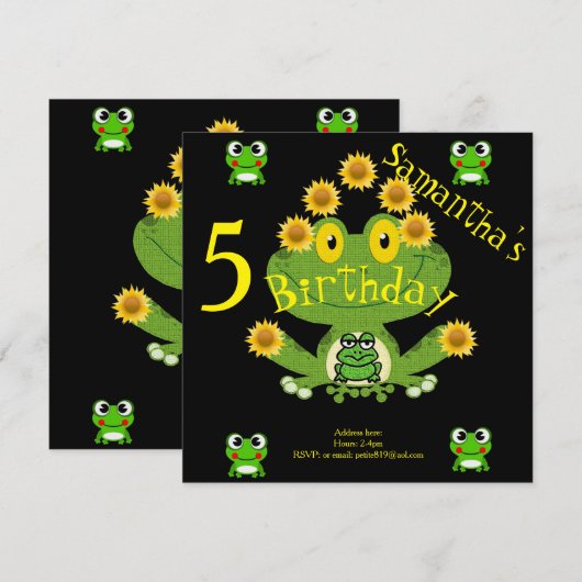 verjaardagskaarten voor kinderen kaart (Voorkant / Achterkant)