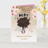 Verjaardagskaarten voor Melanin Princess voor alle Kaart (Gele Bloem)