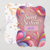 Verjaardagskaarten voor Sweet Sixteen Kaart (Voorkant / Achterkant)