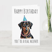 Verjaardagskaarten voor worstenhonden kaart (Voorkant)