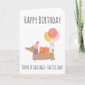 Verjaardagskaarten voor worstenhonden kaart (Voorkant)