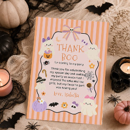 Verjaardagskaartje bedankt voor Halloween Little B